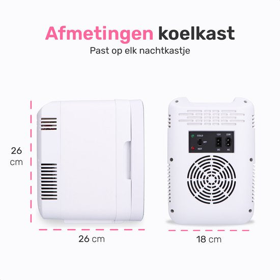 Soft & Silky Skincare fridge - Incl. Roller - Mini - Make-up organiser - Make-up Fridge - Cosmetics & Skincare