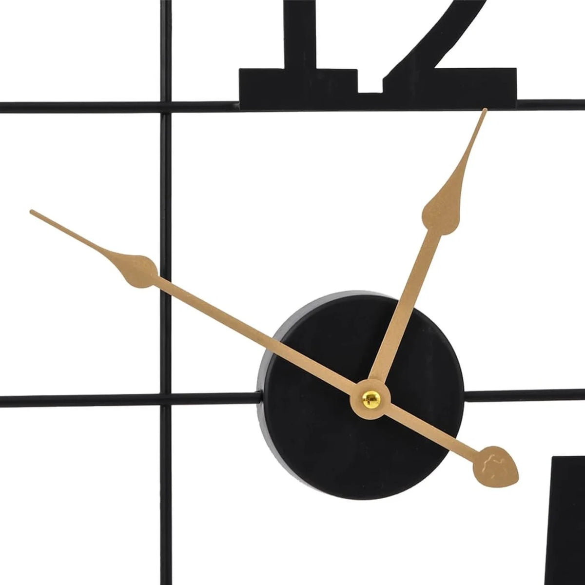 Horloge murale VidaXL Ø 50 cm - Mécanisme silencieux sans tic-tac - Cadran rustique avec motif de grain de bois - Noir fer