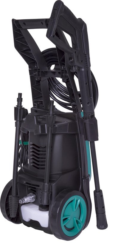 VONROC Nettoyeur haute pression V18-2 1800W - 140 bar - 420 l/h - avec tuyau de 8m, réservoir de détergent intégré, nettoyeur de terrasse, buses et accessoires