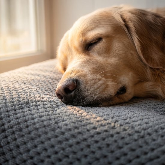 Coussin orthopédique pour chien Happysnoots® - Panier pour chien XXL 100 x 70 x 12 cm - Lit pour chien lavable pour grands chiens - Gris avec fermeture éclair