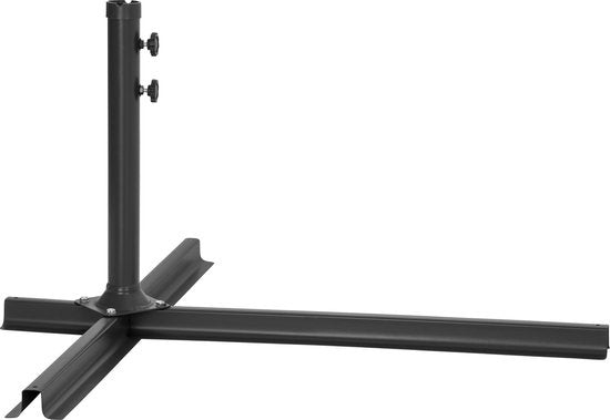 Parasol flottant en aluminium - Tectake® - Diamètre 350 cm - Inclinable - Protection UV - Housse de protection incluse - Gris