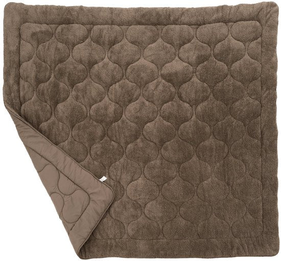 Couette Sleeptime 2 en 1 Teddy Premium sans housse - Couette avec taies d'oreiller incluses - 200 x 200 cm - Taupe/Marron