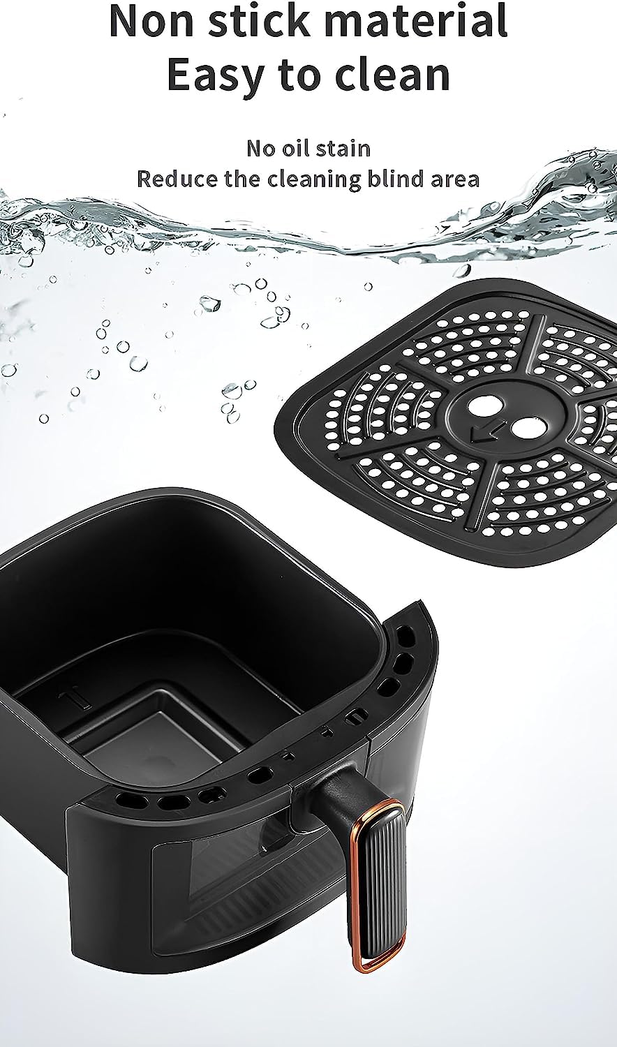 Airfryer XXL - Friteuse à air chaud - 6L - 240W - 280 x 26 x 32 cm - Noir