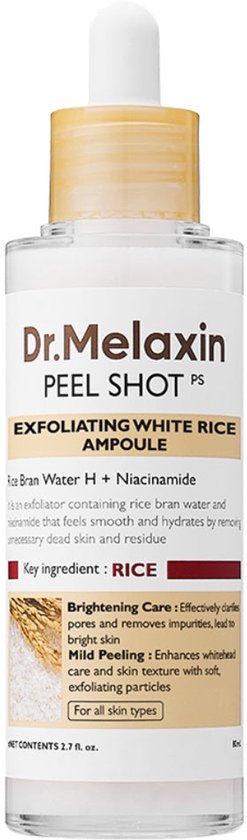 Dr. Melaxin - Peel Shot Exfoliant Ampoule au riz blanc - 80 ml