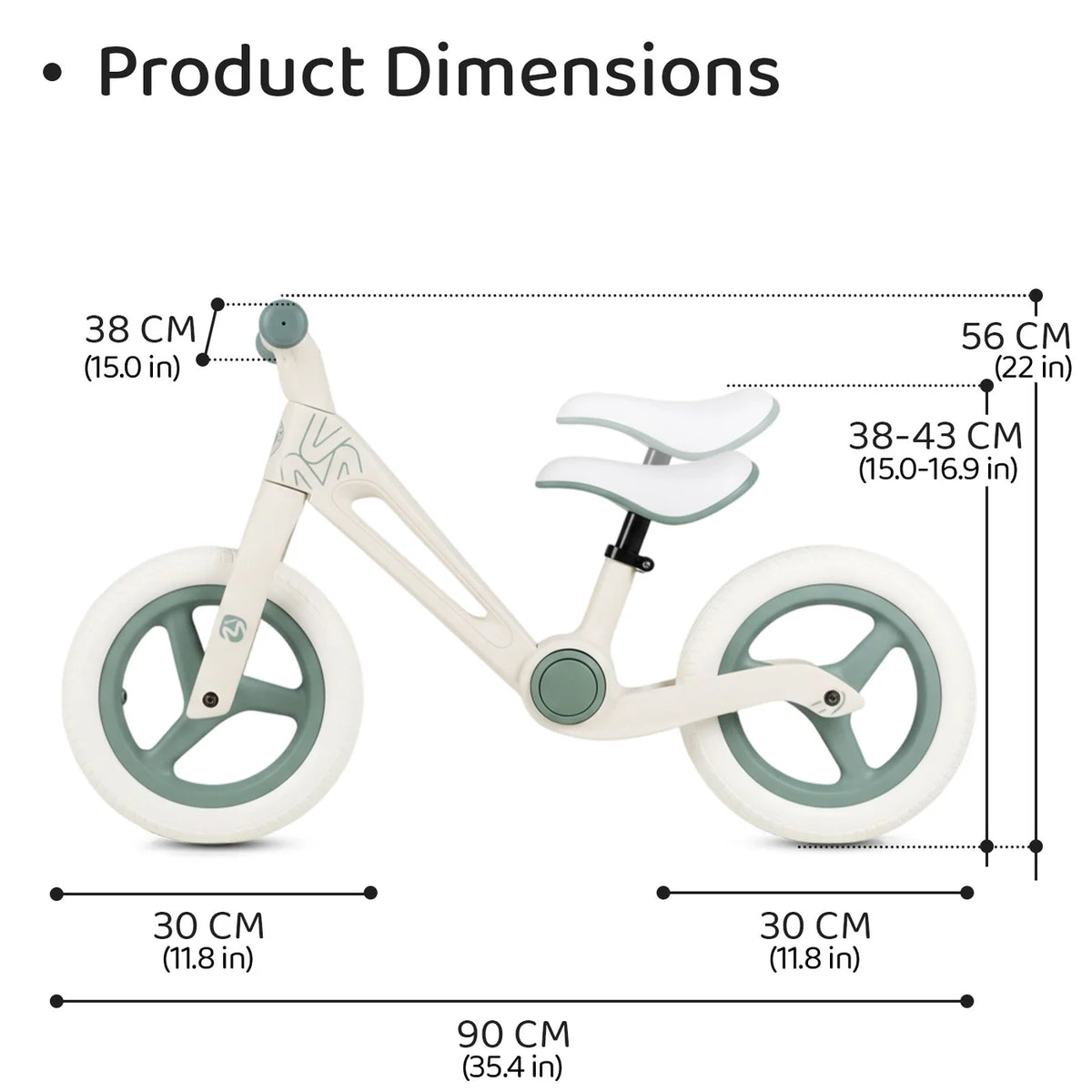 Vélo sans pédales Neuleb pour les tout-petits de 2 à 5 ans - Guidon et selle réglables - Léger - Pour garçons et filles