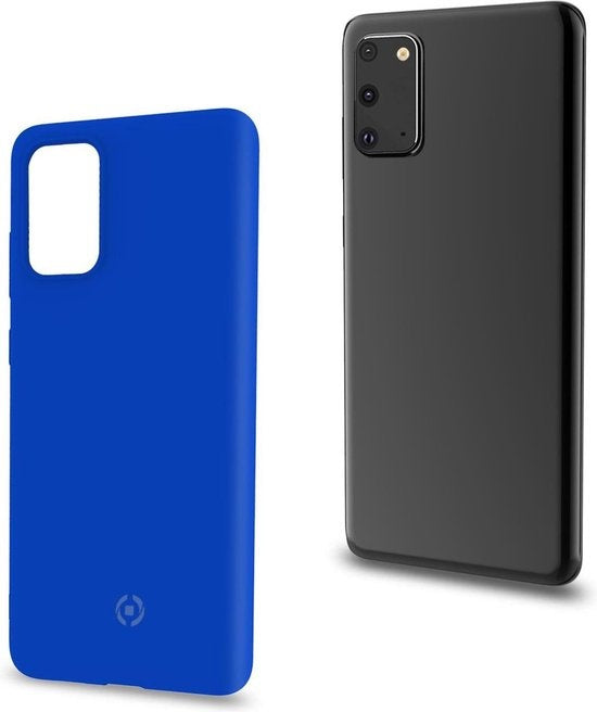 Etui Celly Feeling Samsung S20 - Extérieur en silicone et intérieur anti-rayures - Bleu