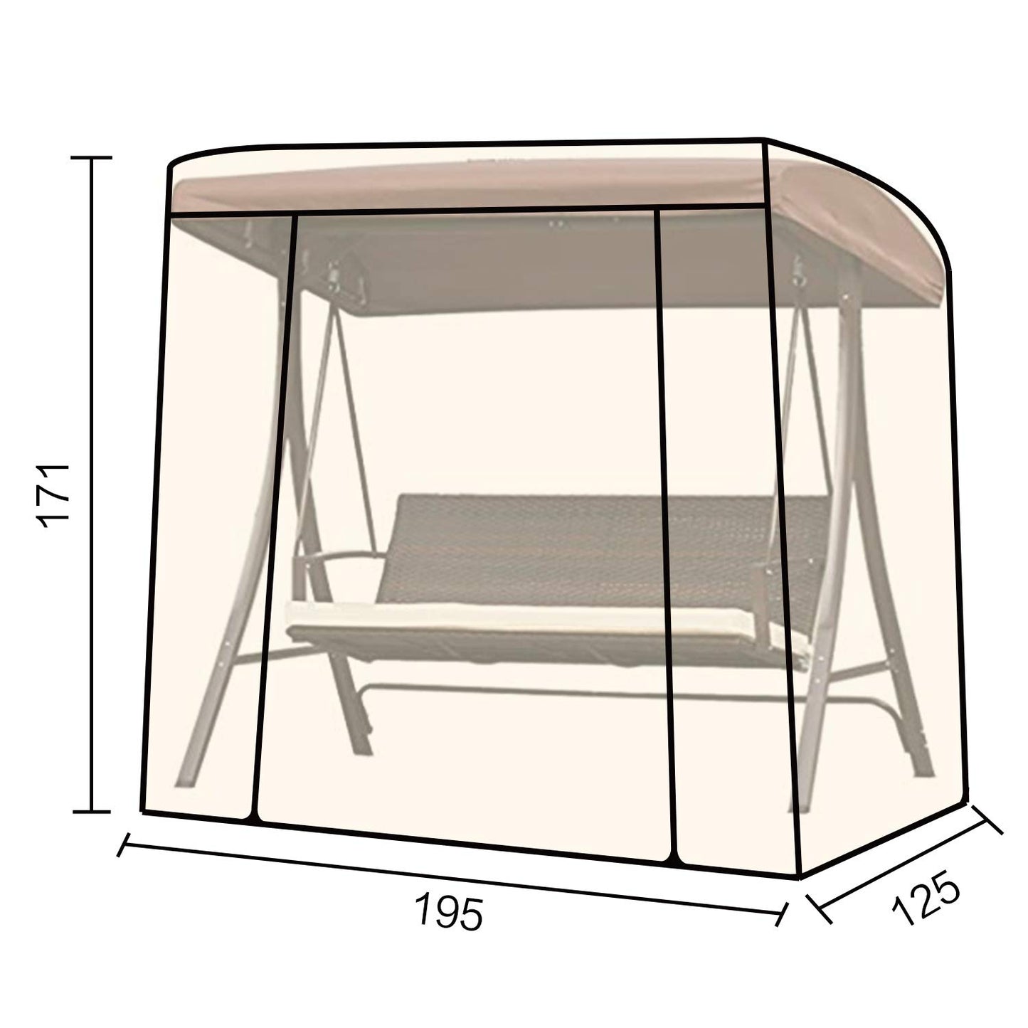 Housse de protection Angel Living pour balancelle Hollywood - imperméable et résistante aux UV - bleue