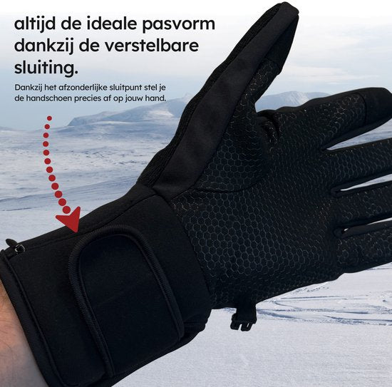 Gants chauffants - Light L - 3 réglages - Gants électriques - Résistant à l'eau et au vent - Gants chauffants rechargeables - Noir - Saaf Comfort