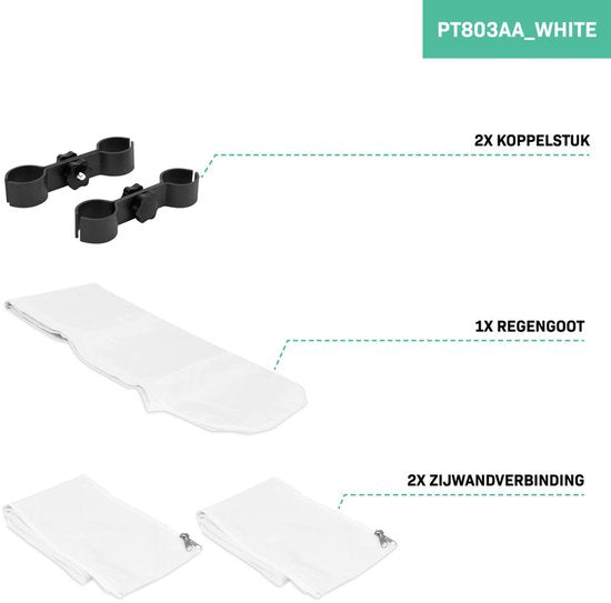 VONROC Party Tent Coupling System - Pour tente de réception Premium PT501XX - Blanc