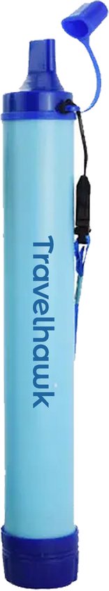 Travelhawk Paille pour filtre à eau - Filtre à eau - Bouteille d'eau - Plein air - Survie - Sans BPA - Filtre 1500L