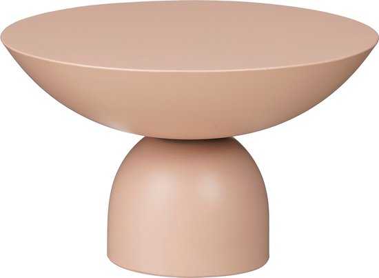 Mica Decorations Table d'appoint Celise - H28 x Ø47 cm - Métal - Rose clair