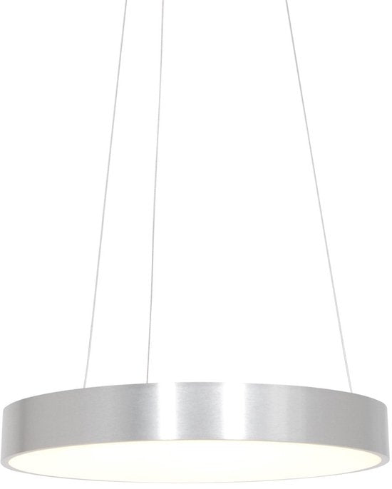 Suspension Ringlede 2695ZI argentée, ronde, 48 cm, hauteur réglable, en plastique et acier, design moderne Steinhauer pour usage intérieur