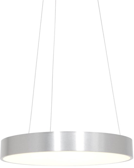 Suspension Ringlede 2695ZI argentée, ronde, 48 cm, hauteur réglable, en plastique et acier, design moderne Steinhauer pour usage intérieur