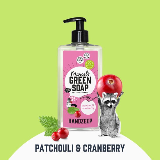 Savon pour les mains Marcel's Green Soap - Patchouli & Canneberge - 500 ml
