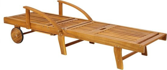 Chaise longue en bois d'acacia Tami Sun