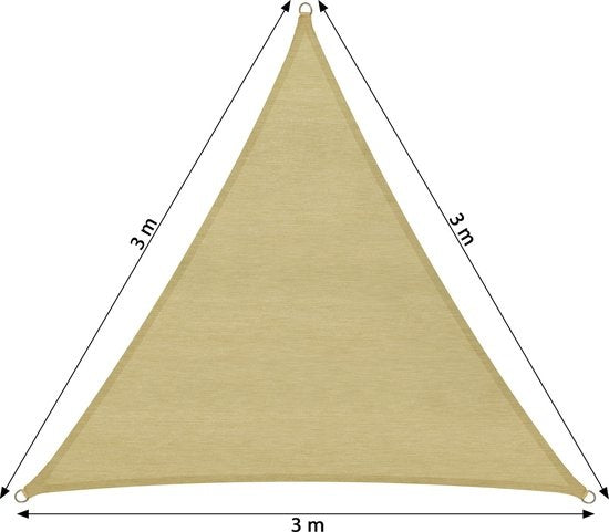 tectake - Auvent triangulaire 300 x 300 x 300 cm - 402602
