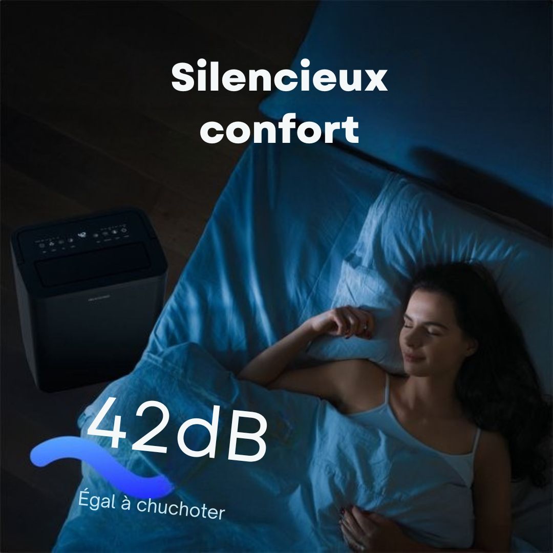 Déshumidificateur Auronic - Compact Pro Plus - 24L - Chambre à coucher, salle de bain, salon et bureau - Hydratant pour l'intérieur - Noir