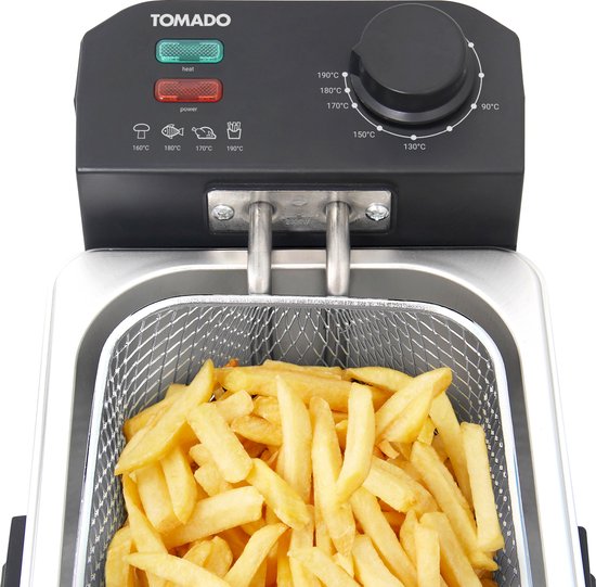Tomado TDF3000S - Friteuse - Capacité 3 litres - Friteuse zone froide - 2000 watts - inox