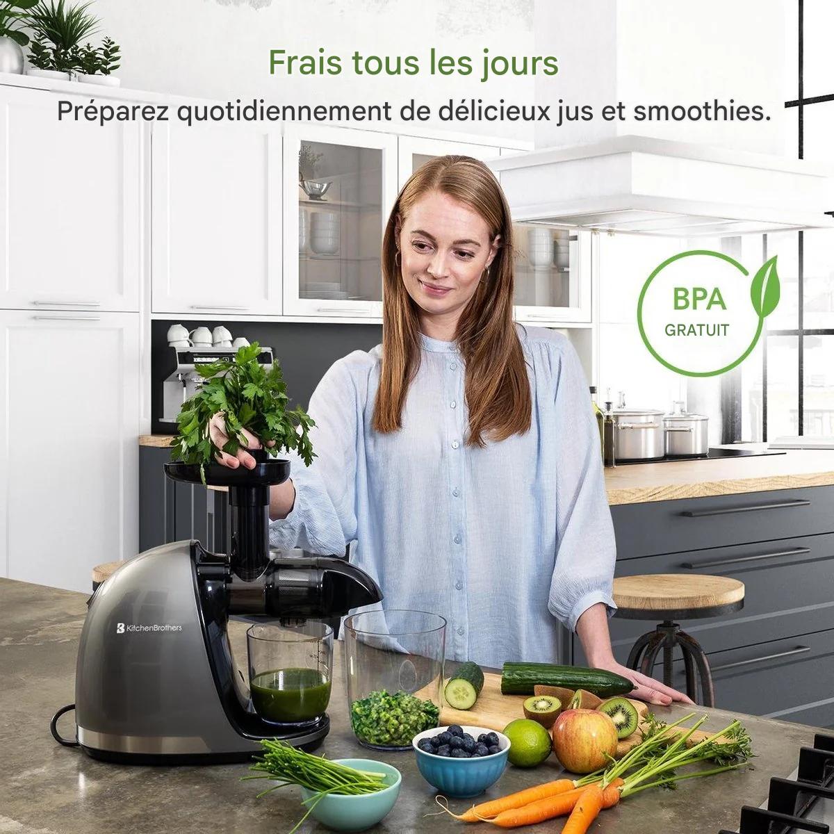 Presse-agrumes KitchenBrothers - 700ml - Gris