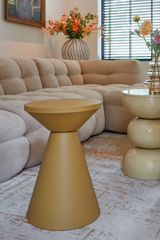 Table d'appoint Jim - H45 x Ø31 cm - Fer - Ocre