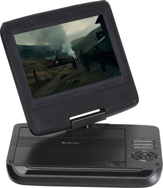 Lecteur DVD portable MT792 - Denver - Écran 7 pouces - Incl. Support d'appuie-tête - USB - Écran rotatif - Noir
