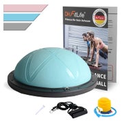 DH FitLife Ballon d'équilibre de yoga avec pompe - Appareil d'équilibre - Ø 60 x H 22 cm - Max. 200 kg