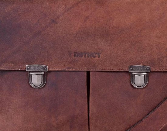 Sacoche pour ordinateur portable DSTRCT Wall Street A4 - 15,4 pouces - Marron