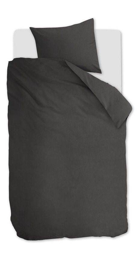 vtwonen Natural Stone housse de couette - Lits-Jumeaux XL - 260x200/220 - Anthracite