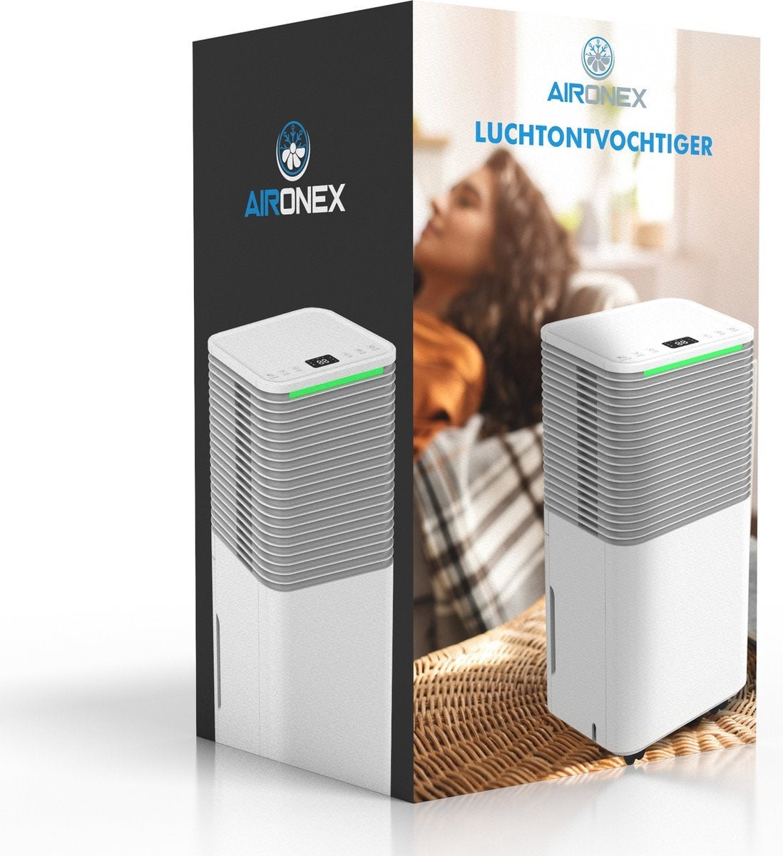 Déshumidificateur - Aironex - Jusqu'à 12 L par jour - Blanc