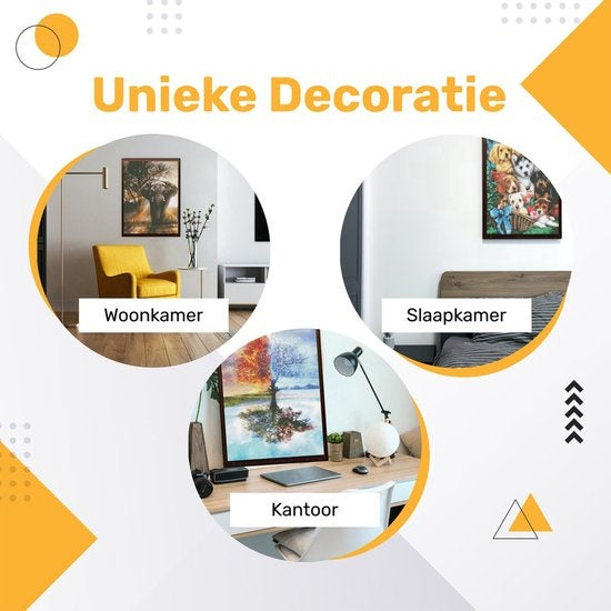 Rubye® Peinture au diamant adultes - Peinture au diamant enfants - Peinture au diamant paquet complet - Pleine lune et fleurs - 70x40cm