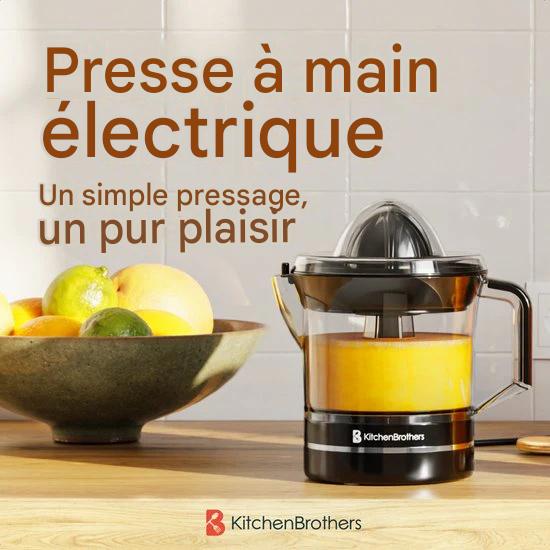 KitchenBrothers Presse-agrumes - Compact - Manuel - 0.7L - Noir