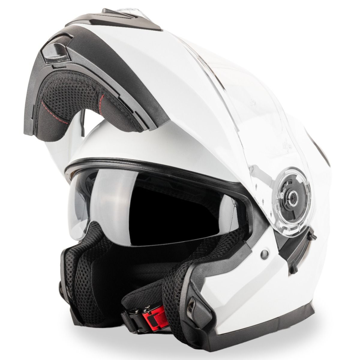Casque de moto modulable Apex MI200 - Pinlock inclus - taille XL - Blanc perle