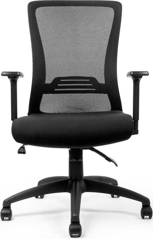 LifeGoods Ergonomic Office Chair - Chaise de bureau - Réglable - Adultes - Noir