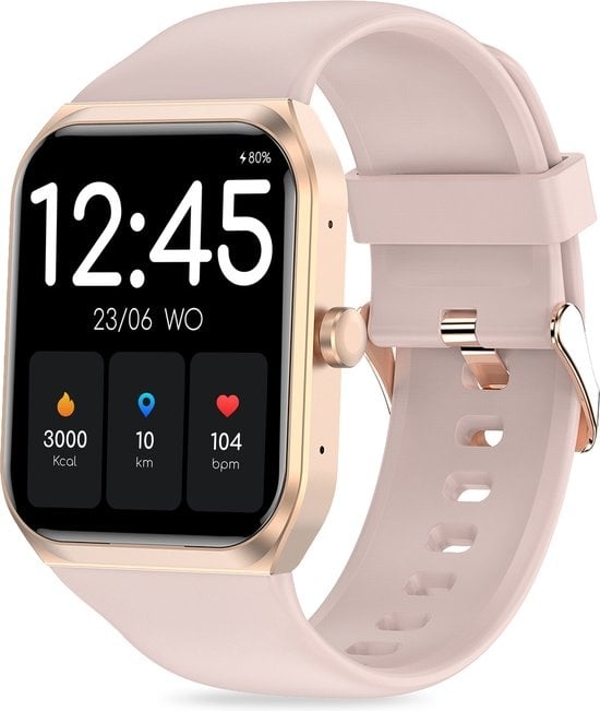 Montre connectée - FITAGE - Cardiofréquencemètre - Montre de sport - Rose