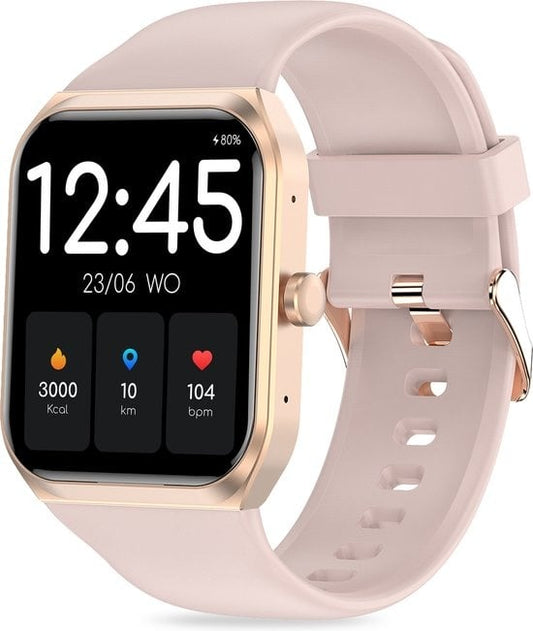 Montre connectée - FITAGE - Cardiofréquencemètre - Montre de sport - Rose