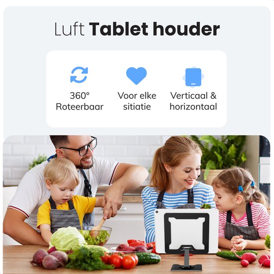 Luft Support de tablette - Jusqu'à 13 pouces - Support de tablette - Support d'iPad - Tablette Samsung - Trépied