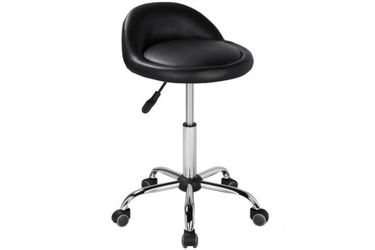 Tabouret de salon Yaheetech - À roulettes - Réglable - 120 kg - 52 x 55,5-70 cm - Noir