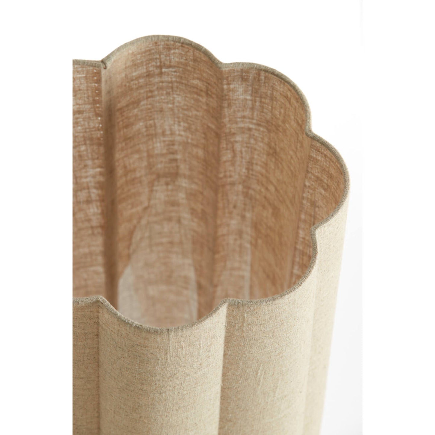 Light & Living Lampadaire Fringe Ø 30 cm, H 165 cm, Crème - Design scandinave