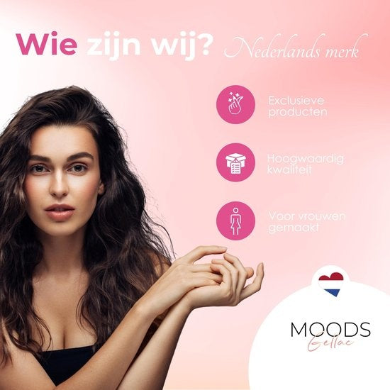 Moods Gellac BIAB Starter Pack - Nude Pink - Builder in a Bottle - Vernis à ongles BIAB - Comprend une lampe UV/LED, un bâton, une lime à ongles, un primer, une base et un top coat.