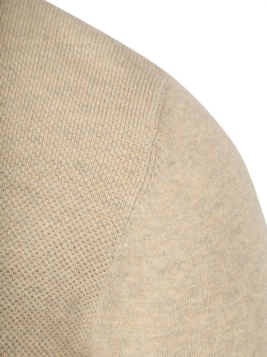 McGregor Half Zip Sweater Merino Wool Structure Sand - Taille S - Hommes - Pulls
