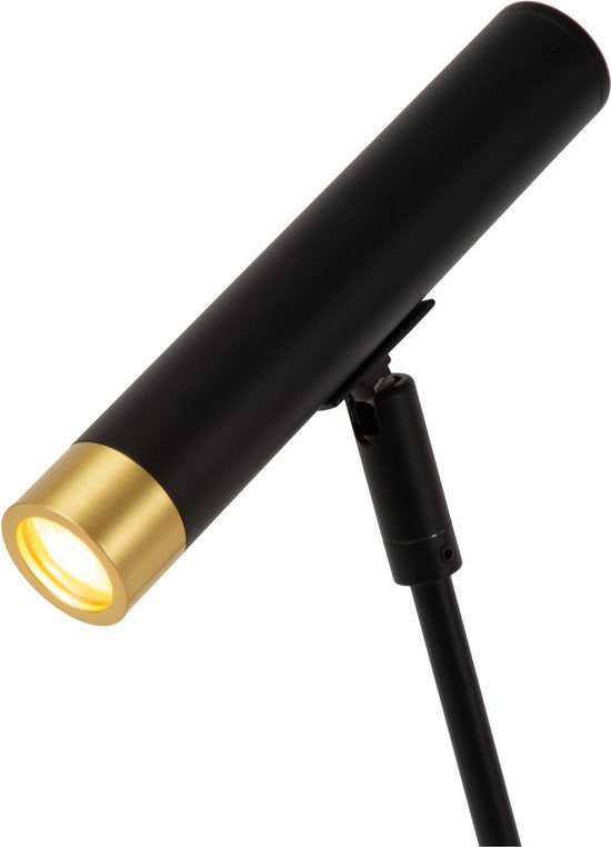 Lucide ALEC - Lampe de bureau - LED 3 StepDim - G9 - 1x3 W 2700 K - Anneaux interchangeables inclus - Noir