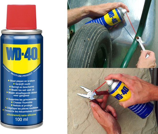 WD-40® Multi-Use Product Classic - Élimine l'humidité - Élimine les grincements et les craquements - Protège contre la rouille et la corrosion - Élimine les salissures - Sans silicone - 100 ml