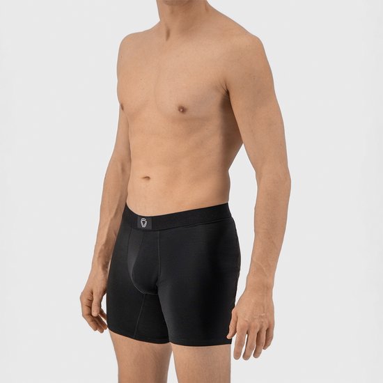 Boxer anti-transpiration Fibershirts - Bande anti-transpiration intégrée - MicroModal respirant - Anti-transpiration - Homme - Taille XL - Noir