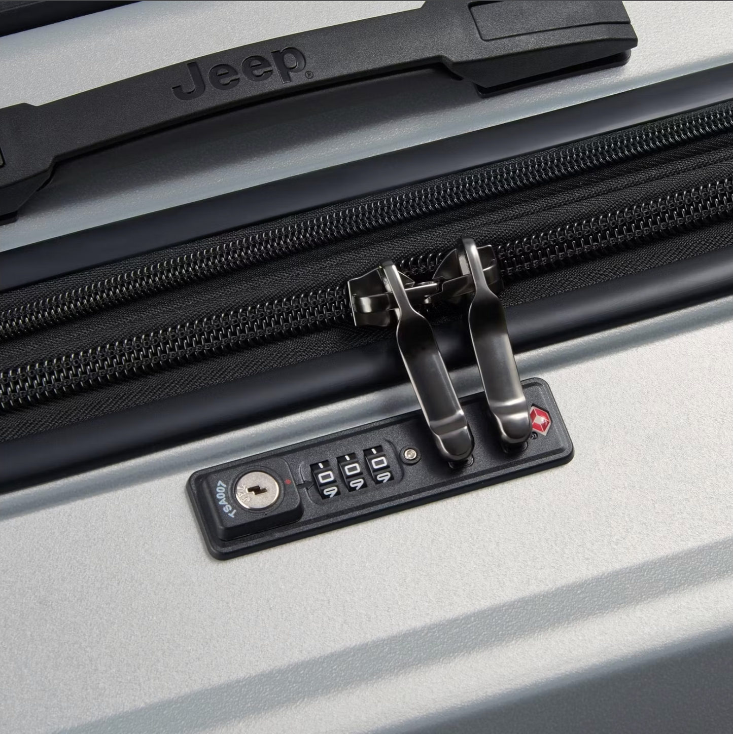 Jeep Trolley extensible XL 122L - Argent - 81 x 53 x 33-36 cm - Verrouillage TSA