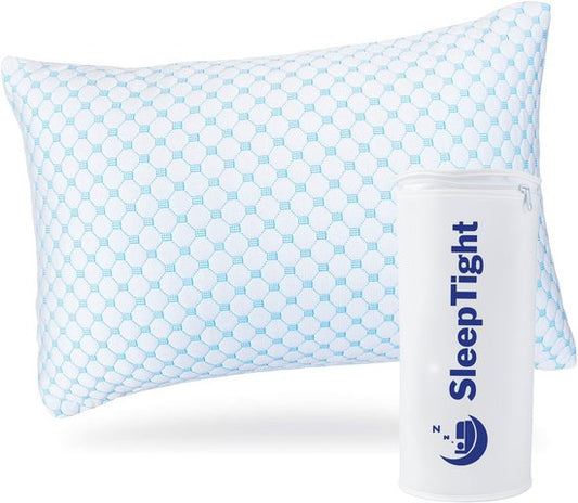 Oreiller Sleeptight pour douleurs cervicales, réglable - Oreiller de sommeil en mousse à mémoire de forme - Oreiller ergonomique pour les personnes dormant sur le côté - Oreiller orthopédique en mousse à mémoire de forme - Conception rafraîchissante - 70