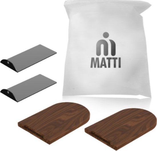 MATTI® - Boekensteun - Boekenhouder - Boekhouder - Boeksteun - Boekensteunen - Walnoothout