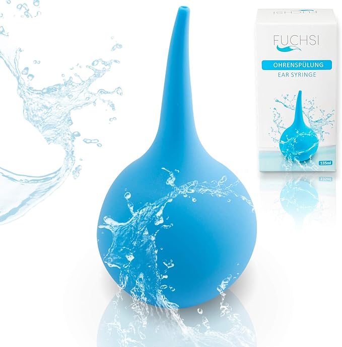 Fuchsi - Kit de lavage d'oreille - Système de nettoyage du cérumen - Plastique - Bleu