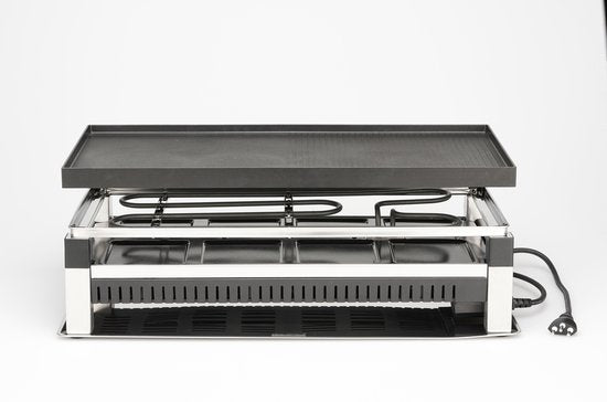 Solis Raclette & Pizza Grill - Set à raclette pour 8 personnes - Raclette Gourmet Set - Gril de table avec 4 fonctions différentes