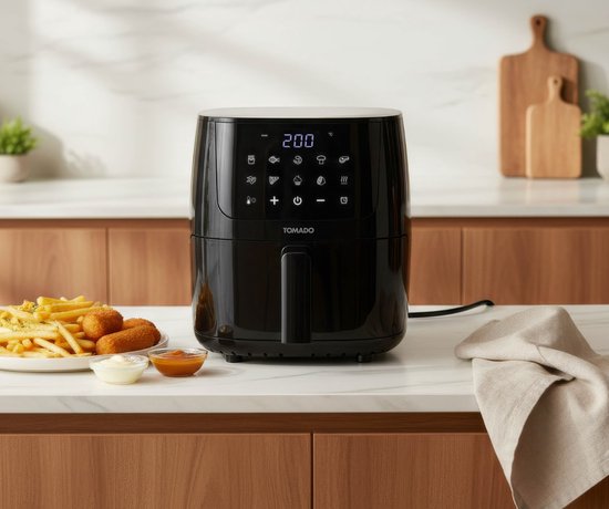 Tomado TAF2002B - Mini-friteuse à air chaud - 2 litres - Écran numérique - Sans PFAS