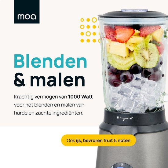 MOA Special Edition Titanium Blender - Blender puissant - 1.5 litres - 1000 watts - TB61T